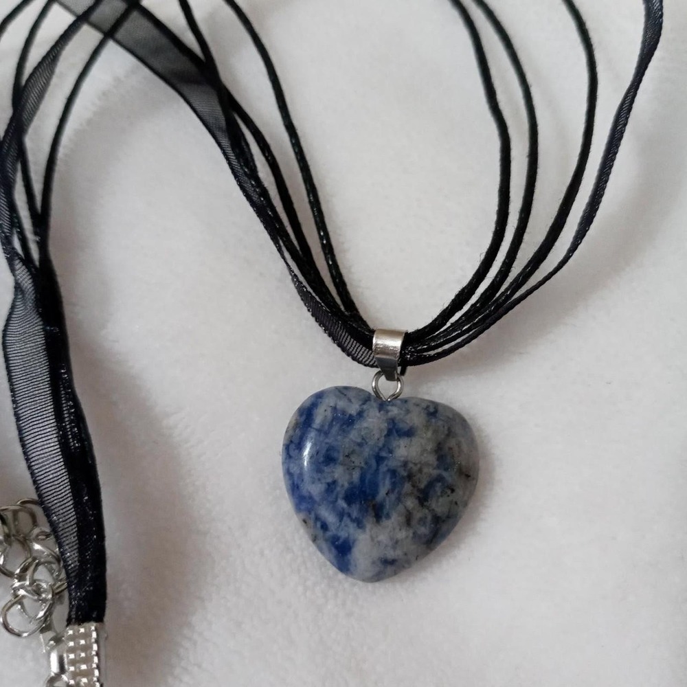Natural stone blue small heart